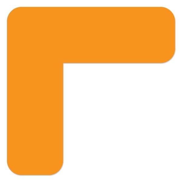 Ergomat DuraStripe Mean Lean 2inx2inx0.75in 90 degrees Angle Rounded Mini Corners Orange, 120PK DSML-CRMini-O-KIT - main